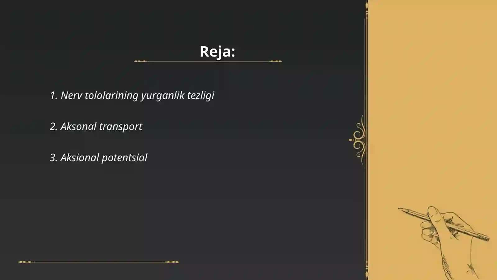 Nerv tolalari fiziologiyasi. Sinapslar fiziologiyasi 2