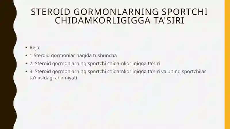 Steroid gormonlarning sportchi chidamkorligiga ta'siri 2