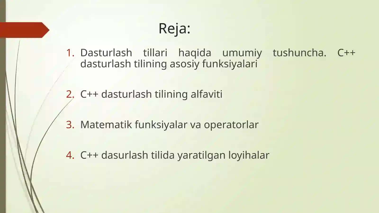 C++ dasturlashtilari 2