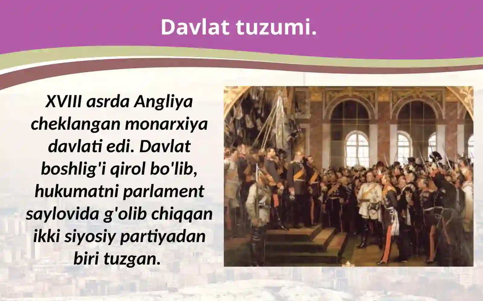 8-sinf Jahon tarixi Angliyaning dunyoda birinchi sanoat mamlakatiga aylanishi dars taqdimot 2