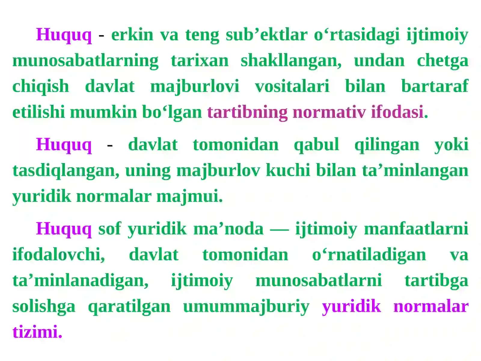Huquq haqidagi ta'limot 2