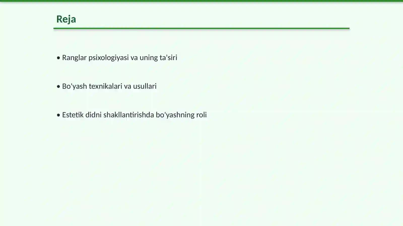Bo'yash (ranglar bilan ishlash) asosida estetik doni shakllantirish 2