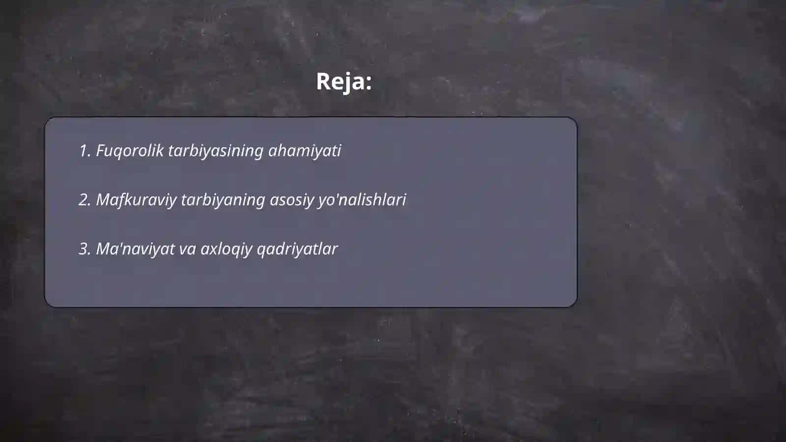 Fuqorolik tarbiyasi. Mafkuraviy tarbiya. Maʼnaviy axloqiy tarbiya 2