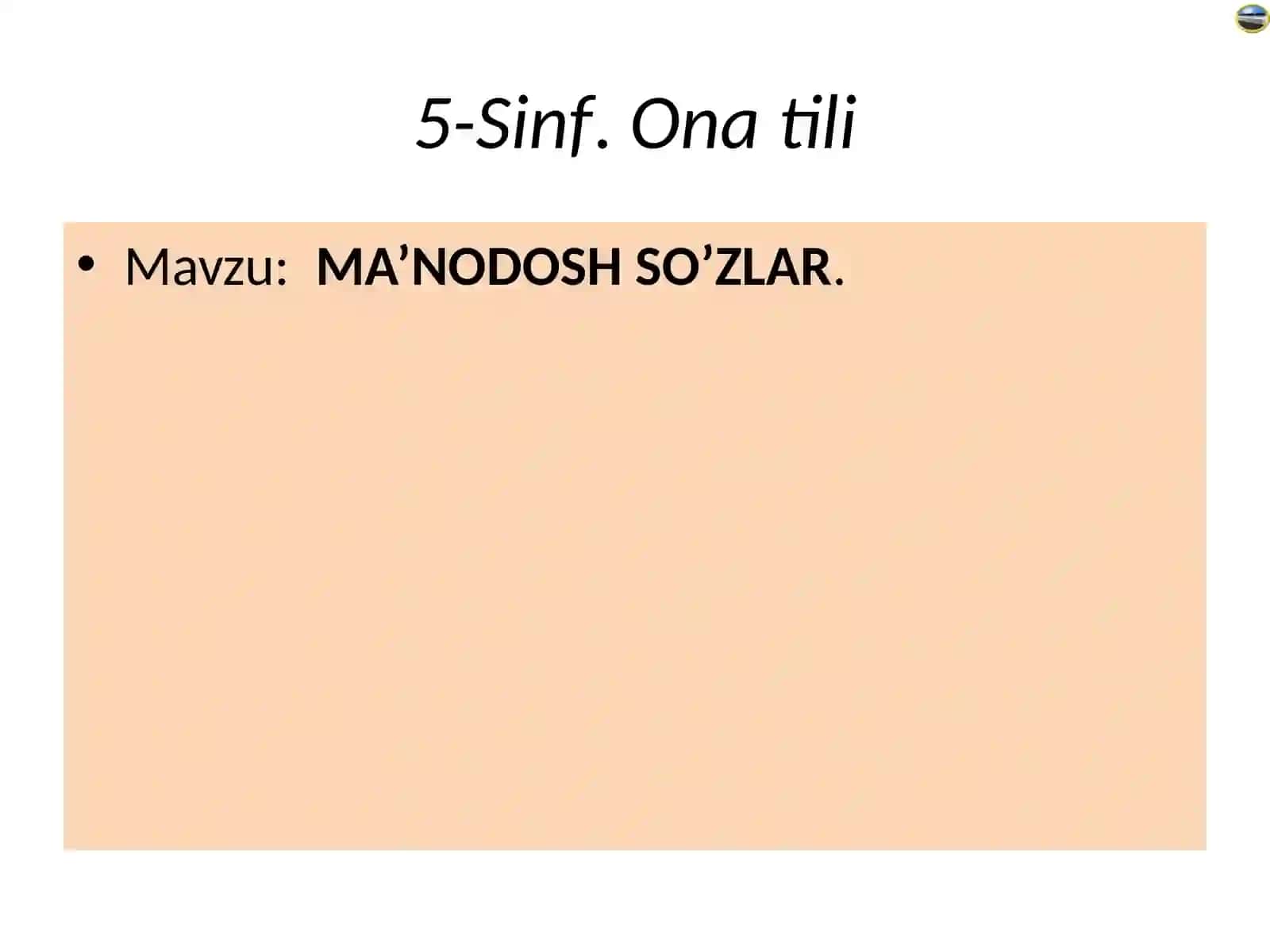 MA’NODOSH SO’ZLAR 2
