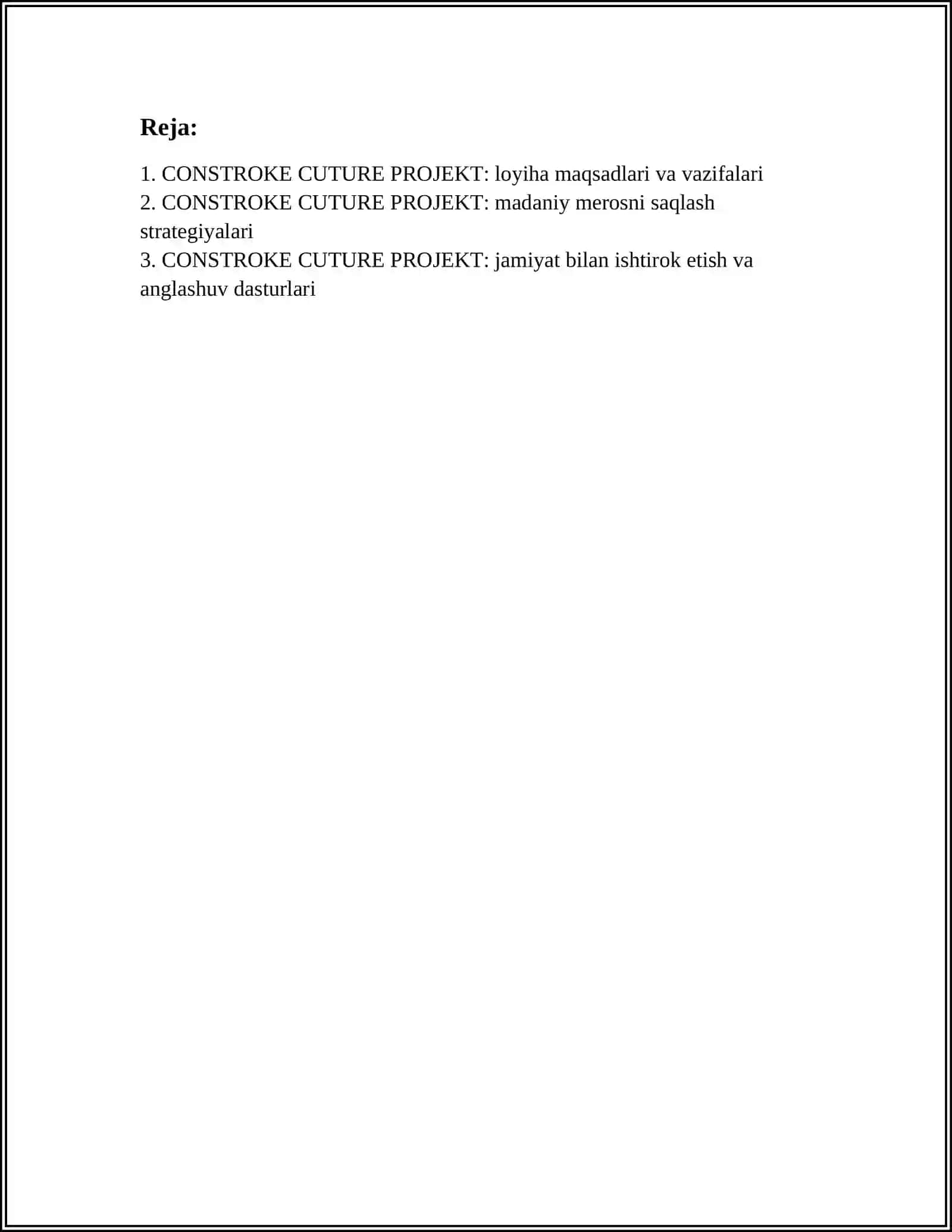 CONSTROKE CUTURE PROJEKT 2
