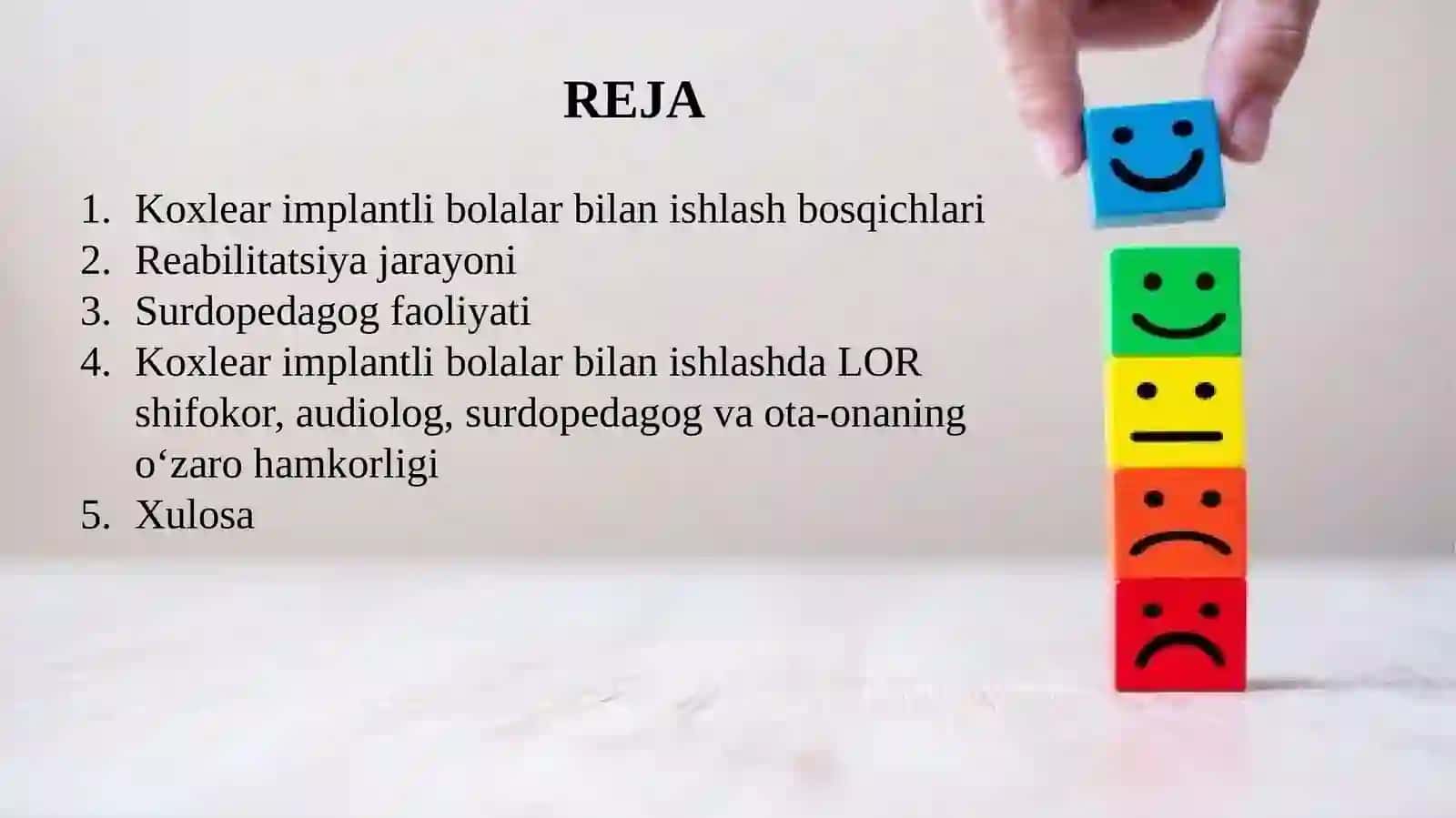 KOXLEAR IMPLANTLI BOLALAR BILAN ISH OLIB BORISH TARTIBI 2