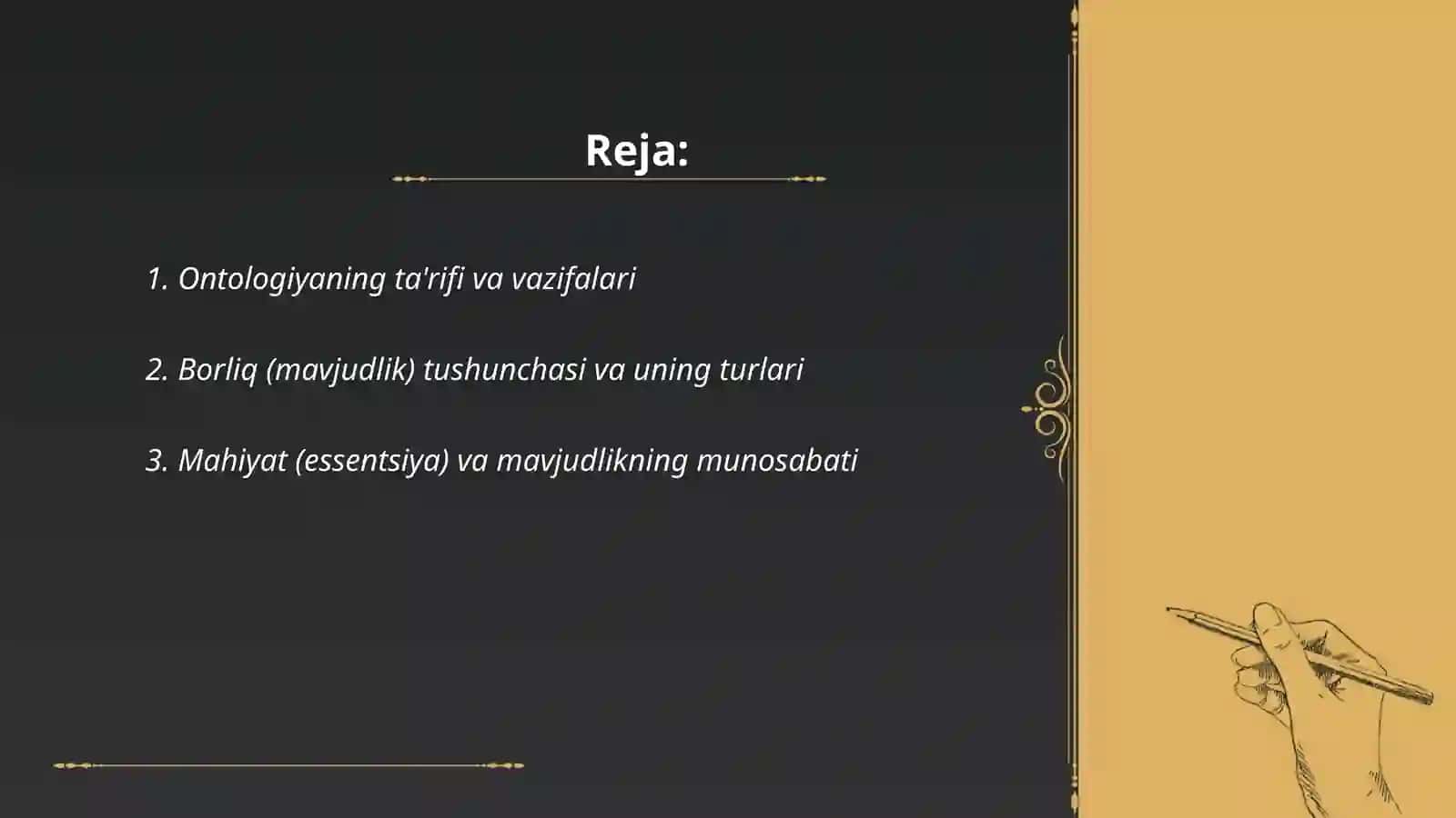 Ontologiya-borliq falsafasi 2