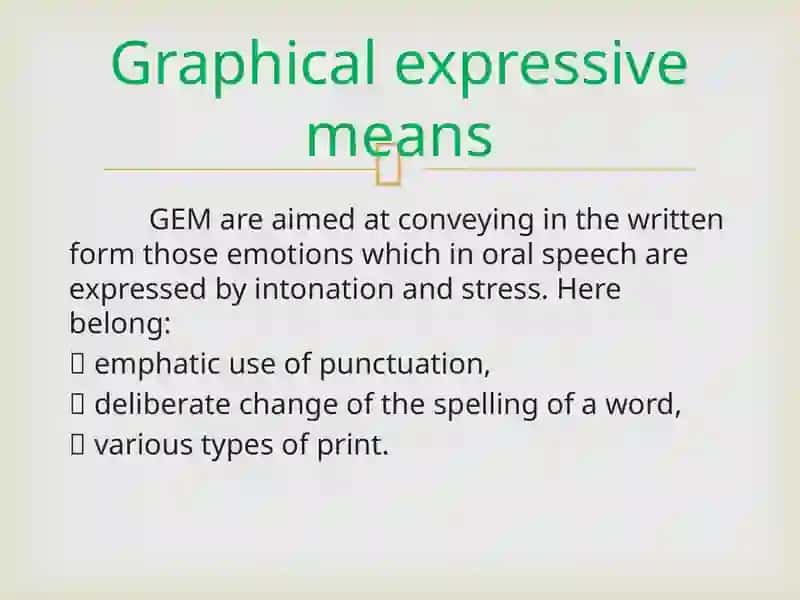 Graphical expressive meansand stylistic devices 2