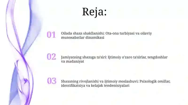 Shaxsning oila muhitida va jamiyatda shakllanishi 2