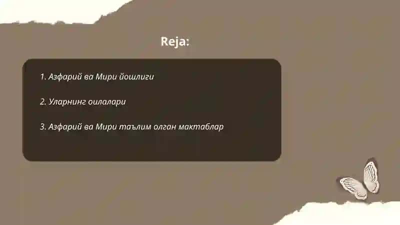 Зиндагиномаи Азфарӣ ва Мирӣ 2