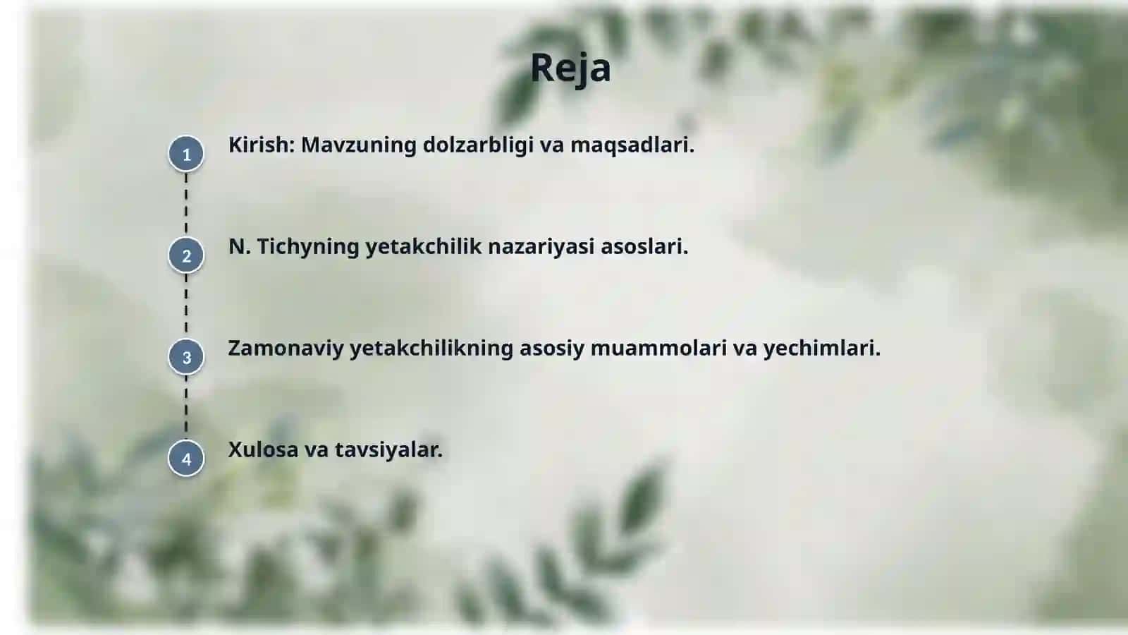 N. Tichyning "Yetakchilik dvigateli". Yetakchilik nazariyasining zamonaviy muammolari. 2