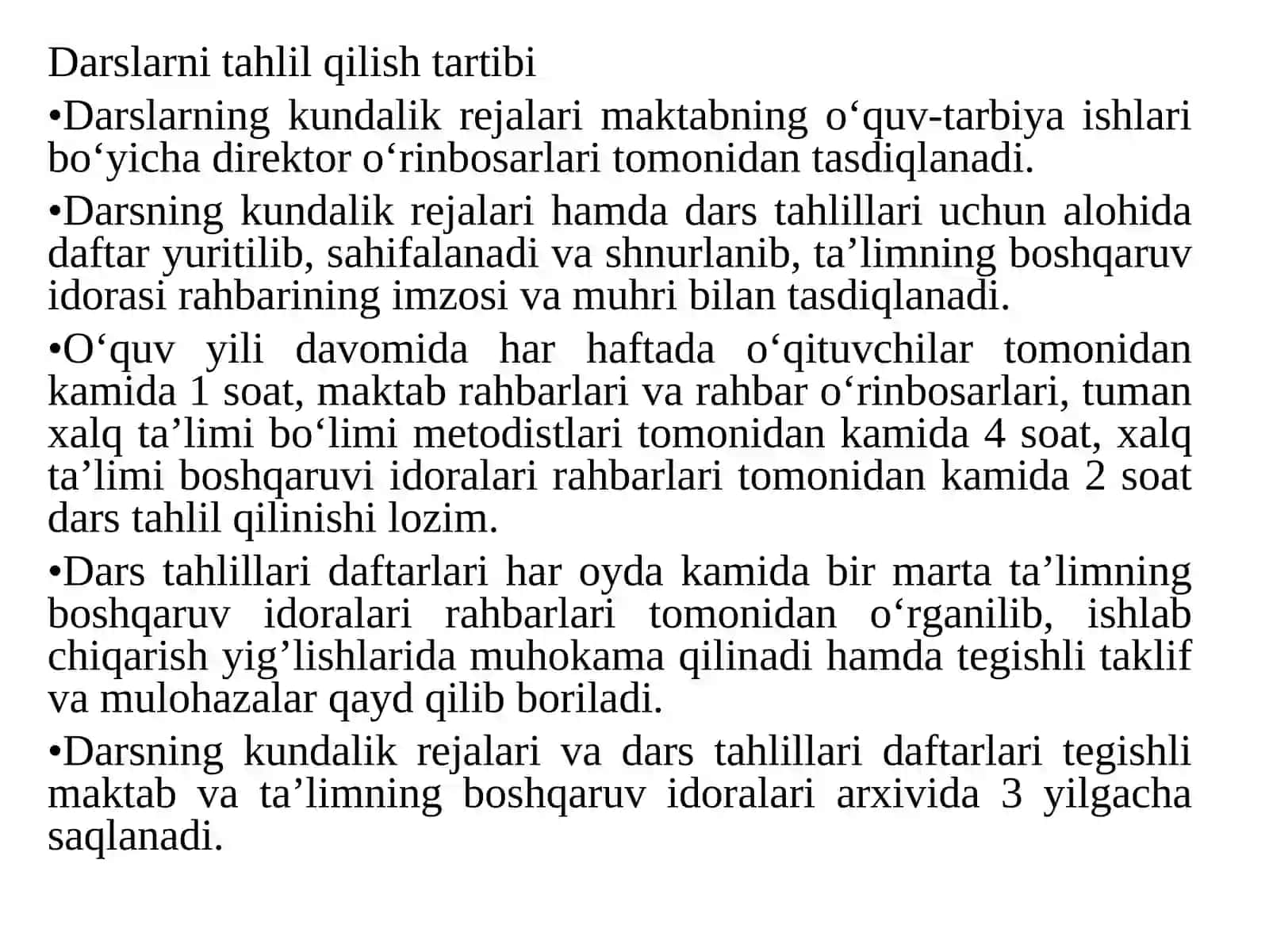 DARSLARNI TAHLILI 2