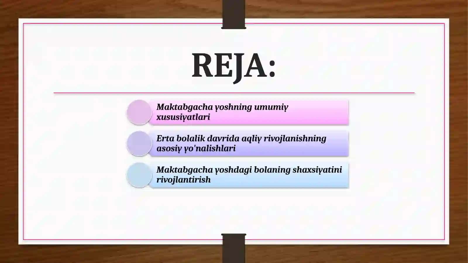 Kichik maktab yoshida  Men konsepsiya va xulq atvor xususiyatlari 2