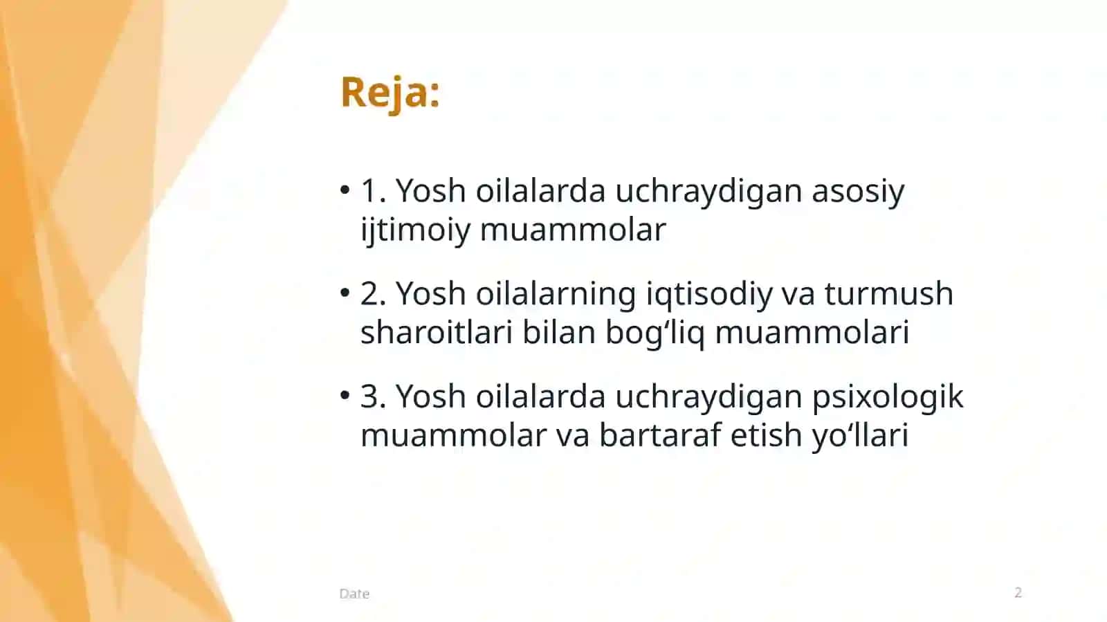 Yosh oilalarning ijtimoiy va psixologik muammolari 2