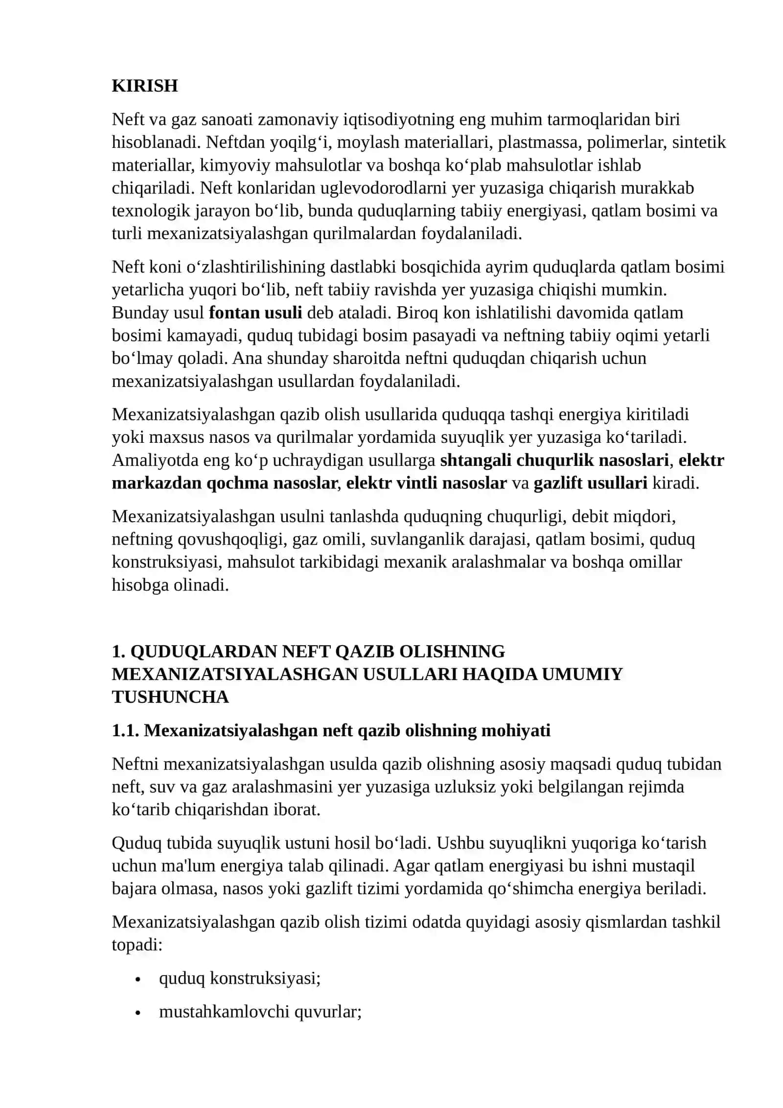 QUDUQLARDAN NEFT QAZIB OLISHNING MEXANIZATSIYALASHGAN USULLARI 2