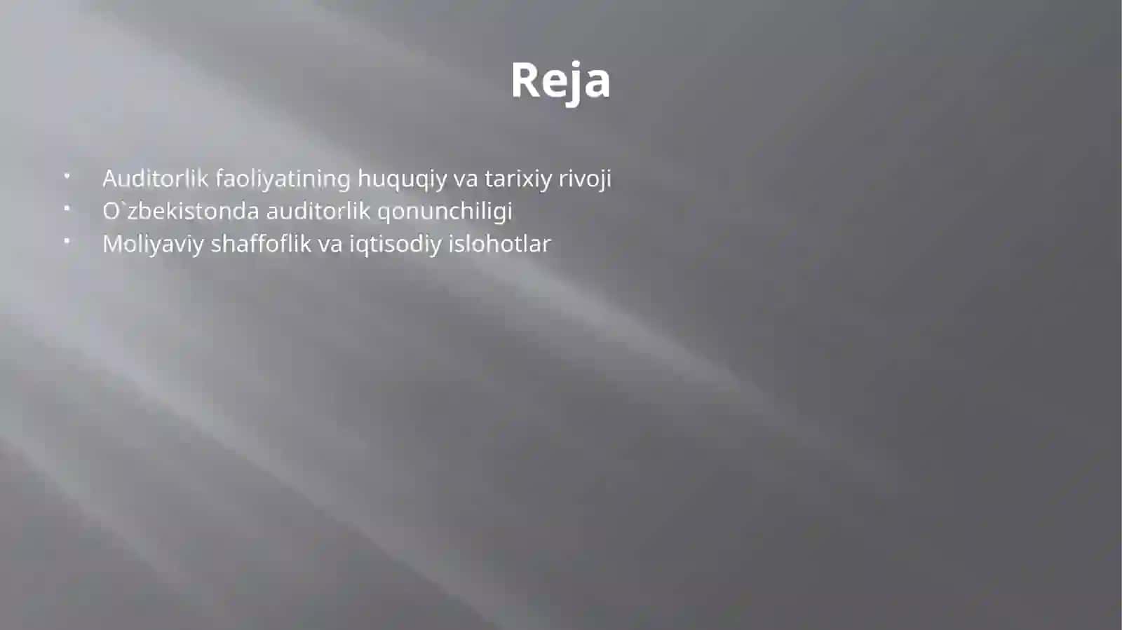 O`zbekistonda auditorlik faoliyatining huquqiy rivojlanish bosqichlari 2