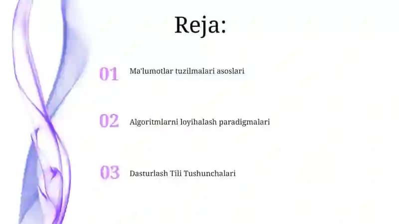 Algoritmlashtirish va dasturlash asoslari 2