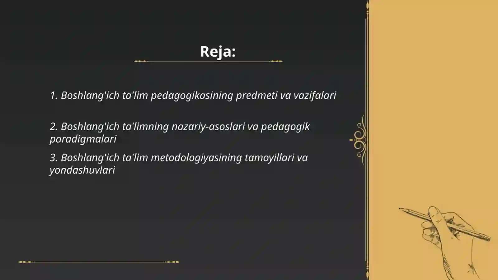 Boshlang'ich ta'lim pedagogikasi fani 2