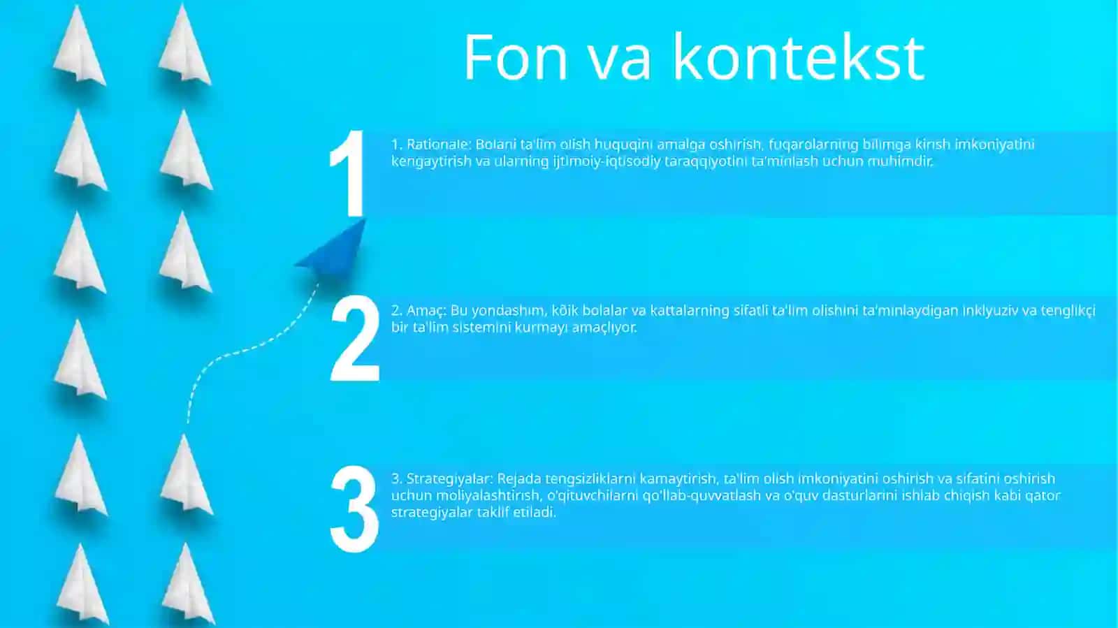 Bolani Ta'Lim Olish Huquqni Amalga OshirishTogrisidaTa'LimTo'G'RisidagiQonun Rejasi Bilan 2
