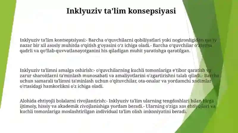 Inklyuziv Ta'limni Amalga Oshirish Jarayoni Alohida Yordamga Muhtoj Bolalarning Shaxsini Rivojlantirishning Xususiyatlari 2