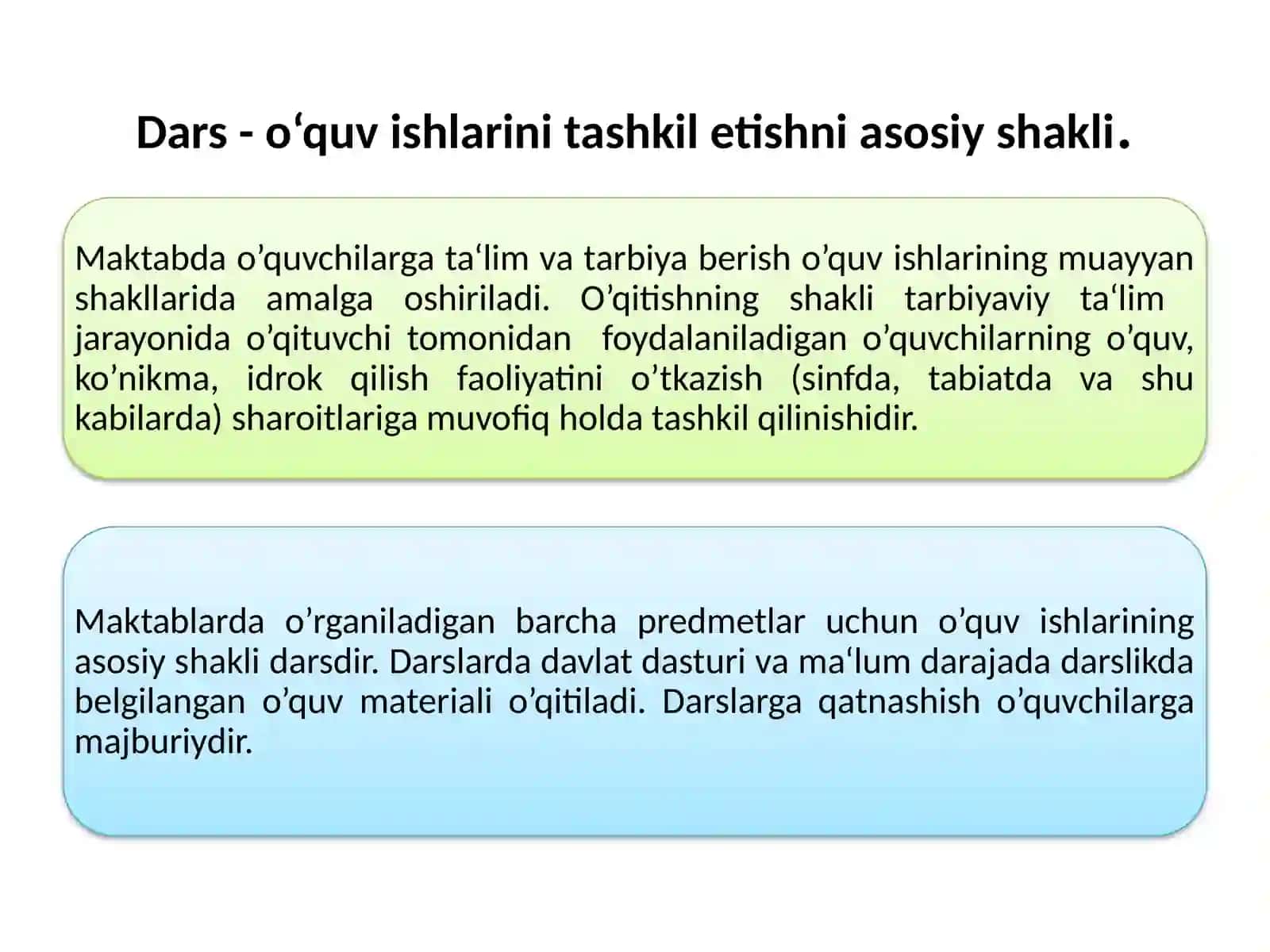 Tabiatshunoslik fanlarini tashkil etish shakllari 2