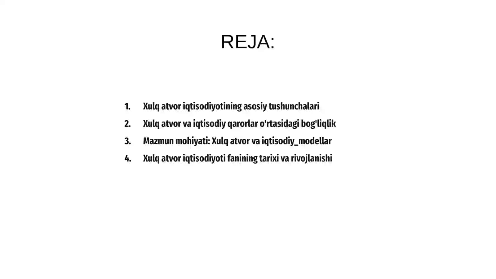 Xulq atvor iqtisodiyoti 2