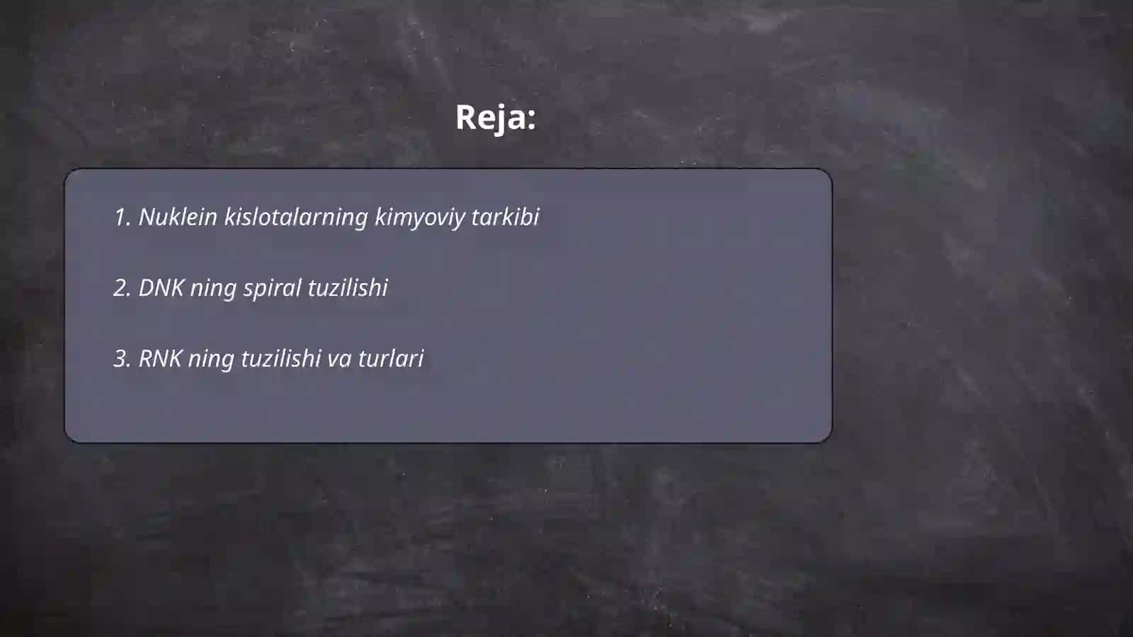 Nuklein kislota tuzilishi. Ularning funksiyalari 2