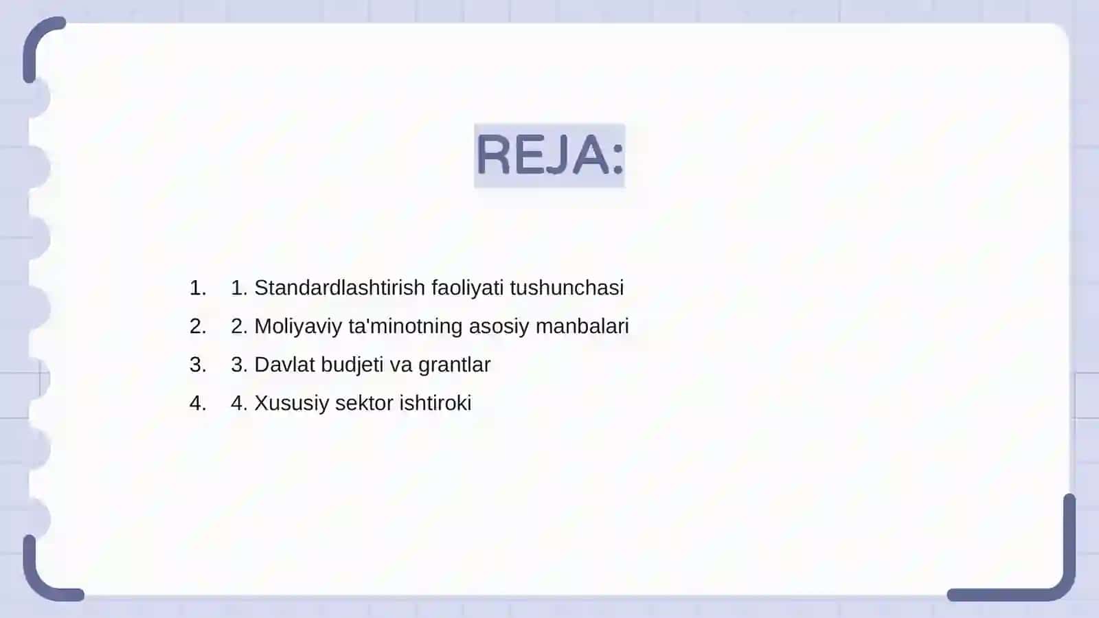 Standardlashtirishfaoliyatining moliyaviy ta'minoti 2