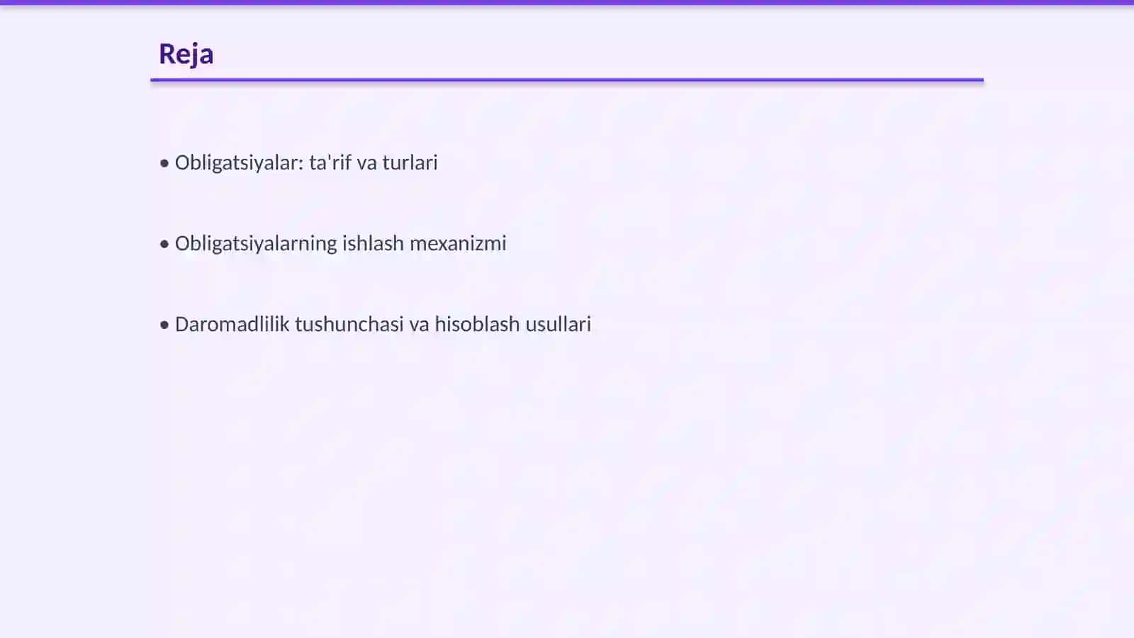 Obligatsiyalar va ularning daromadliligi 2