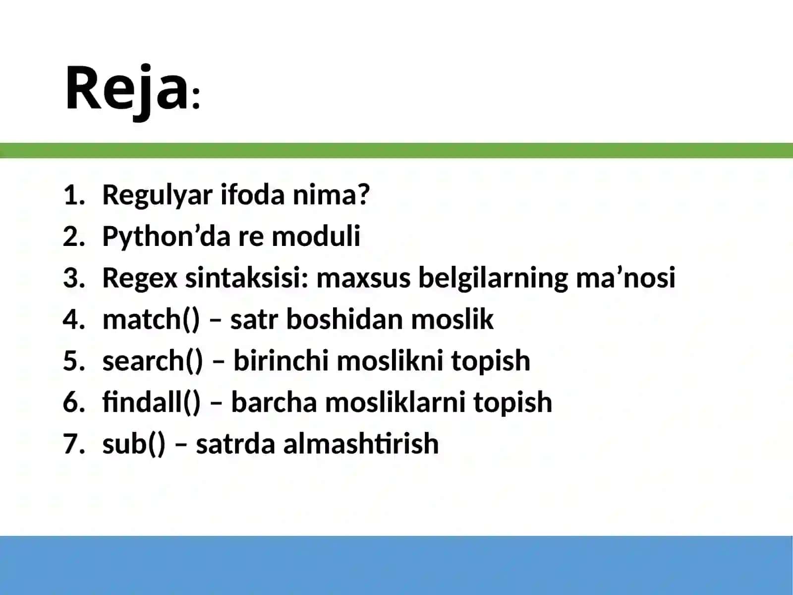 Regulyar ifodalar 2