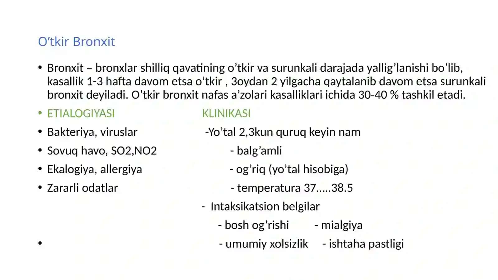 O’tkir bronxit 2