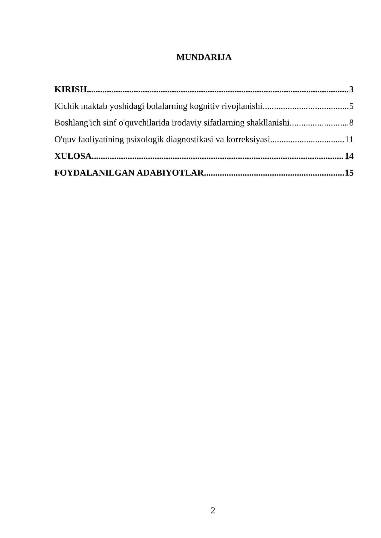 Kichik maktab yoshi davrining psixologik xususiyatlari 2