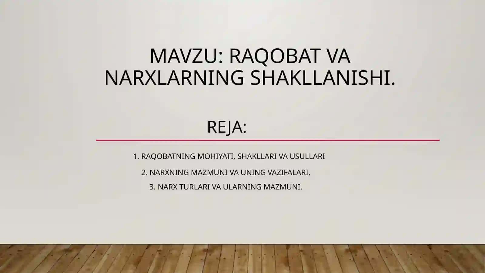 Raqobat va narxlarning shakllanishi 2