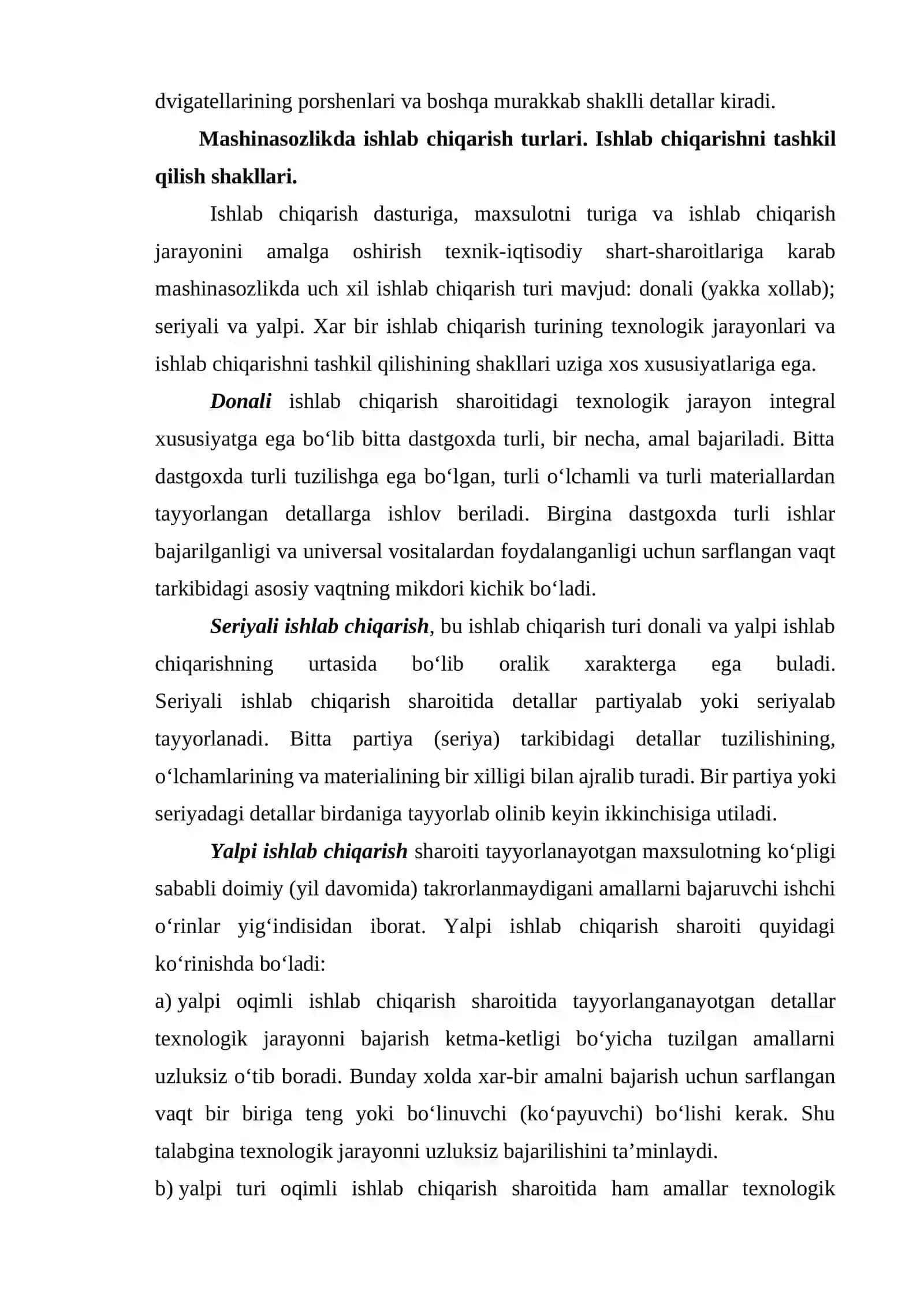 Tipavoy Detallarga Mexanik Ishlov Berish Texnologik Jarayonlarini Tahlili 2