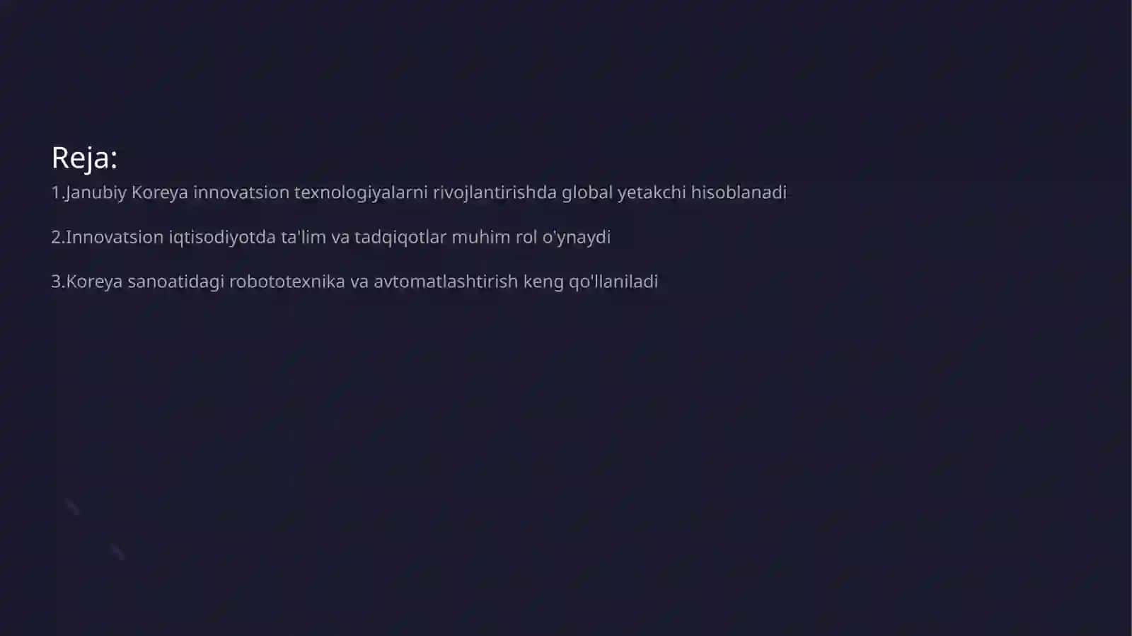 Janubiy Kareyaning innovatsion iqtisodiyoti 2
