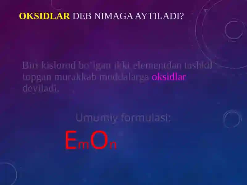 OKSIDLAR 2