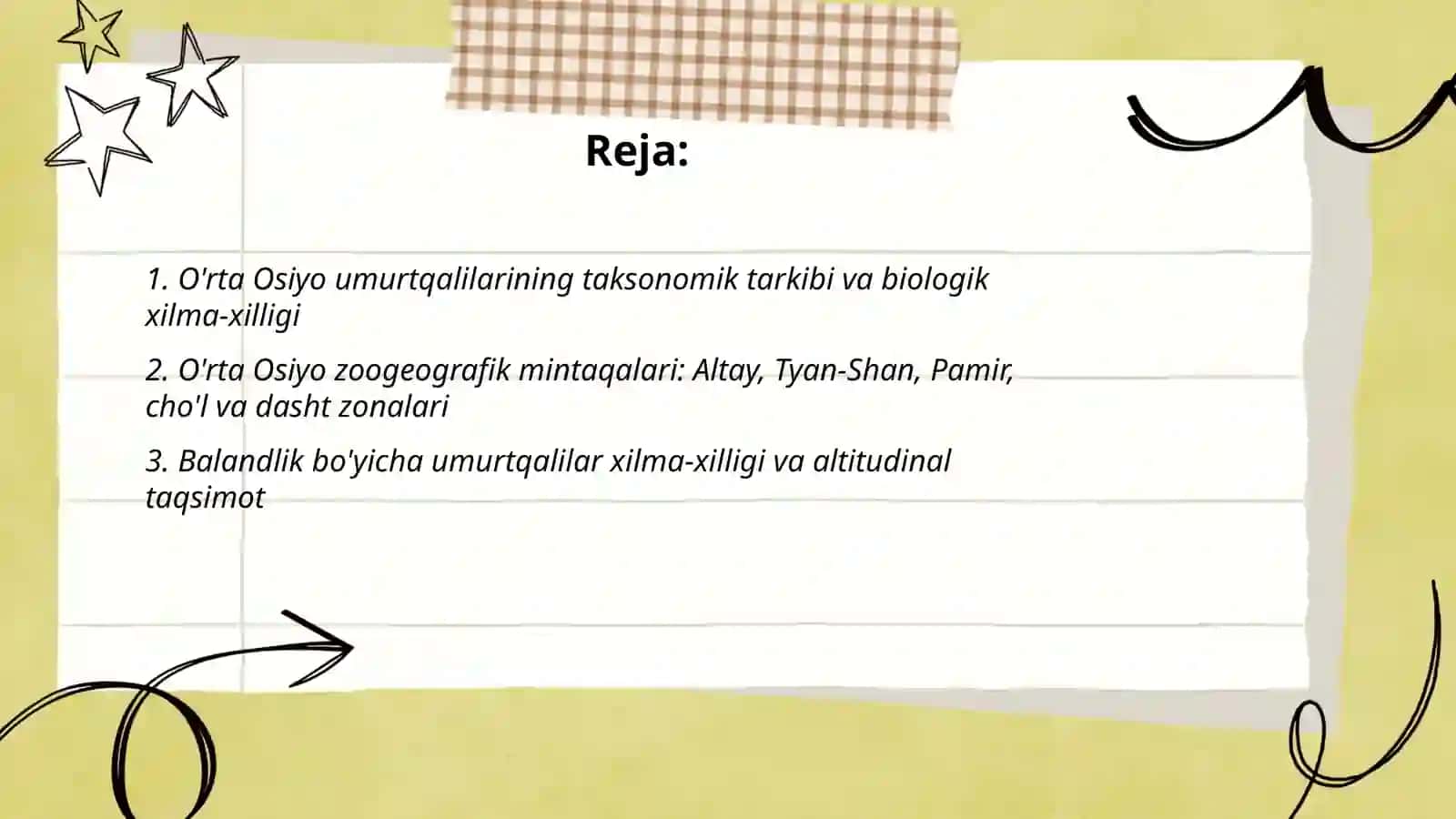 O'rta Osiyo umurtqalilar faunasining biologik xilma xilligi va zoogeografiyasi 2