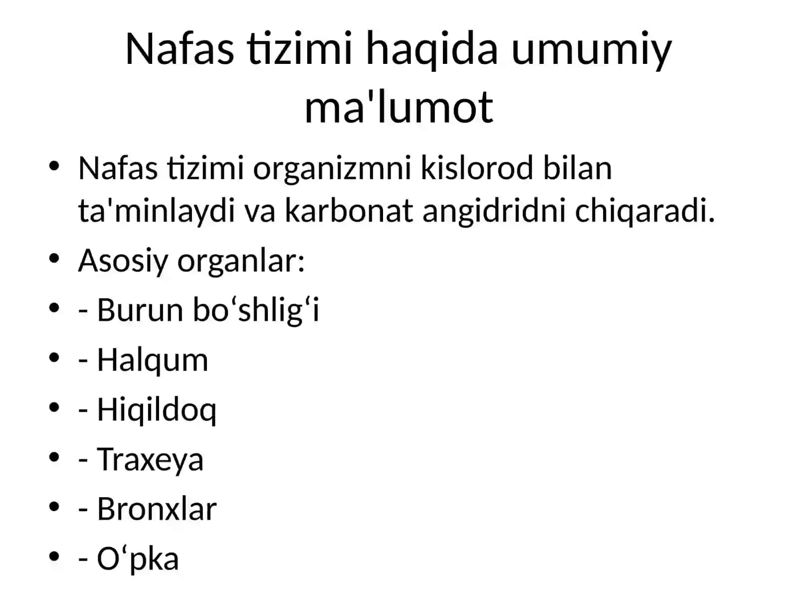 Nafas tizimi kasalliklari 2