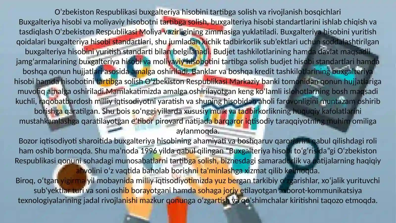 Moliyaviy hisobotni tayyorlash va taqdim etish uchun konseptual asos 2