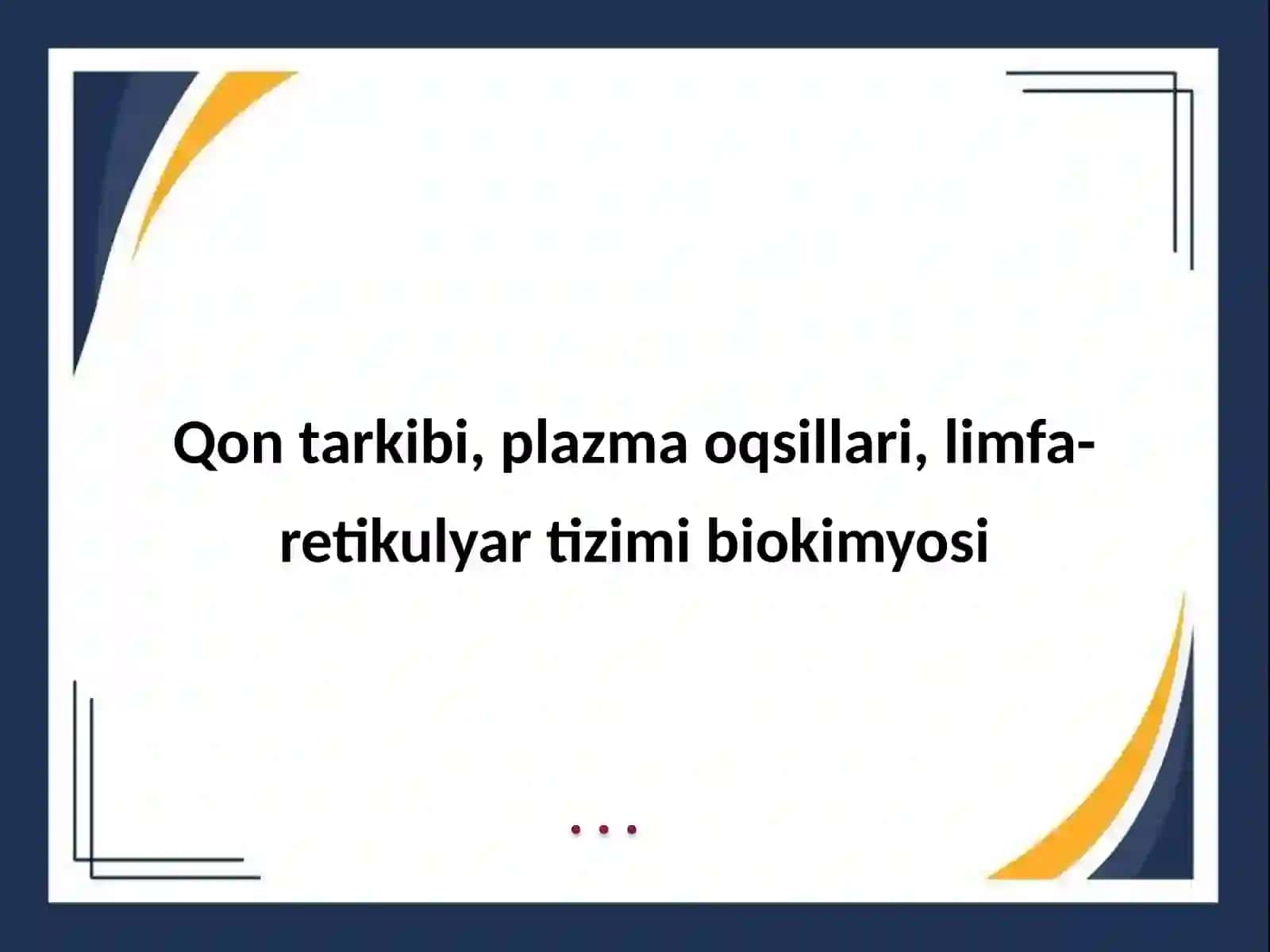 Biokimyo fanidan tayyorlagan mustaqilishi 2