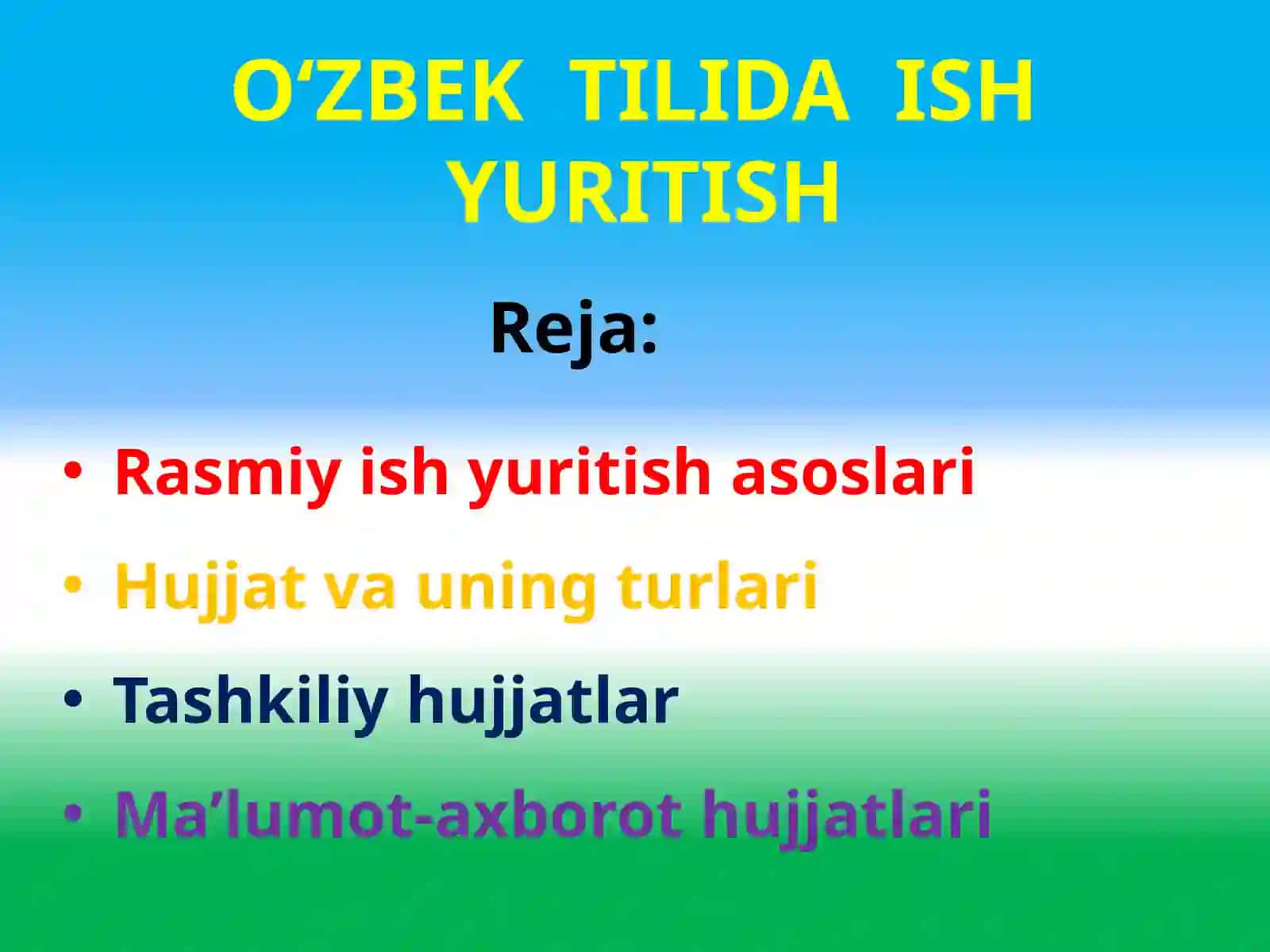 O'zbek tilida ish yuritish 2