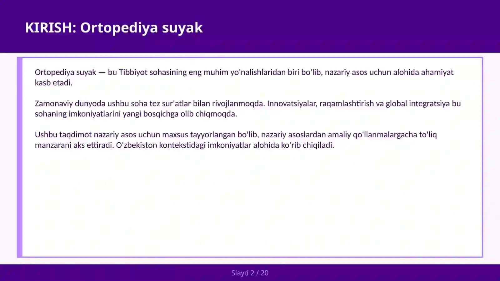 Ortopediya suyak 2