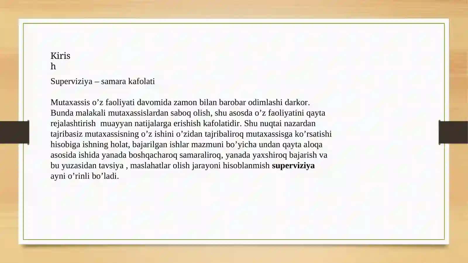 Superviziya samarali ijtimoiy ishni ta’minlash omili sifatida 2