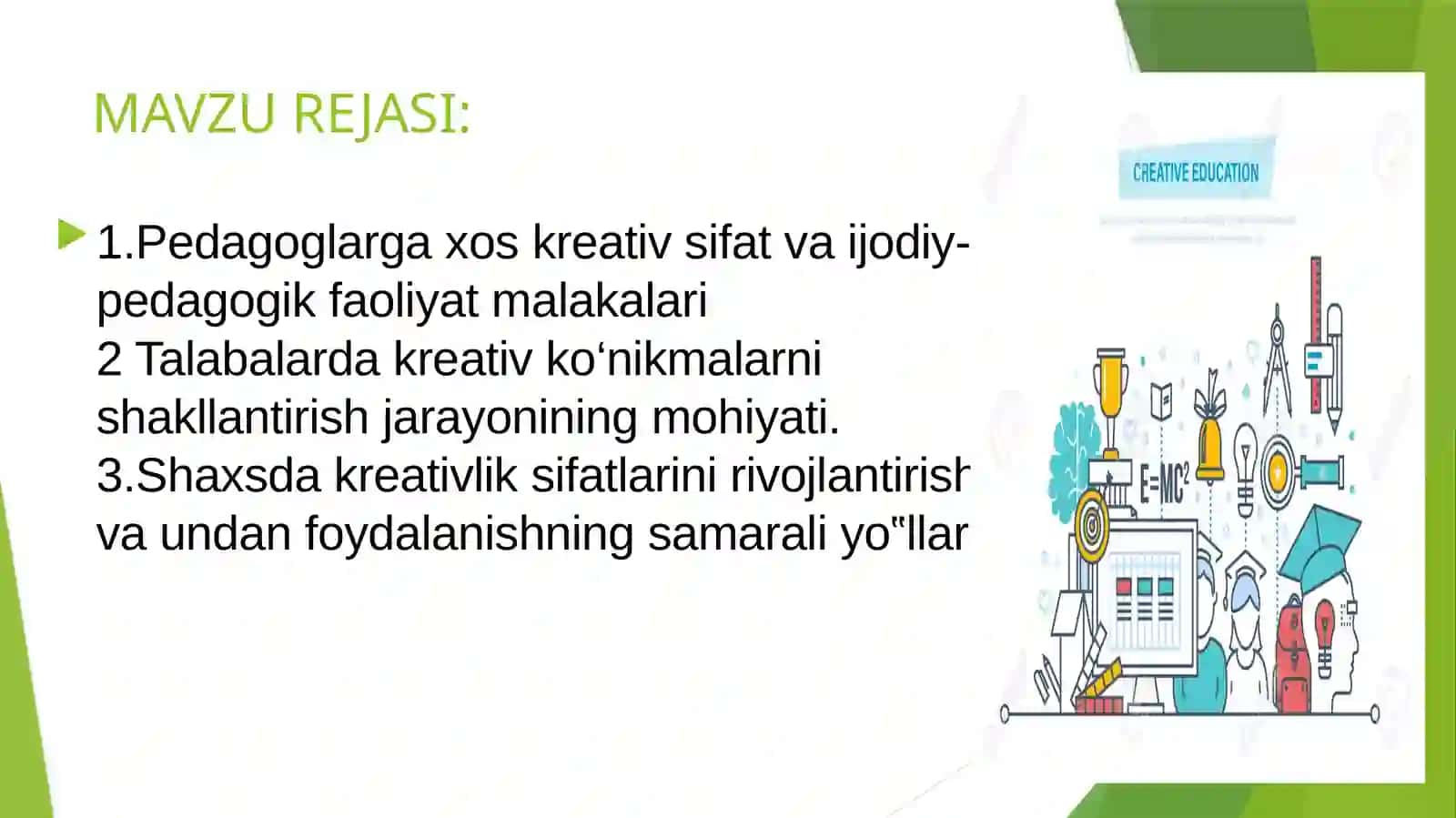 Pedagoglarda kreativlikni shakllantirish va rivojlantirishning amaliy asoslari 2