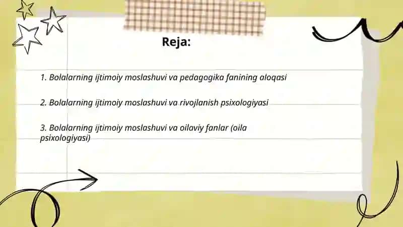 Bolalarning ijtimoiy moslashuvi fanining boshqa fanlar bilan aloqasi 2