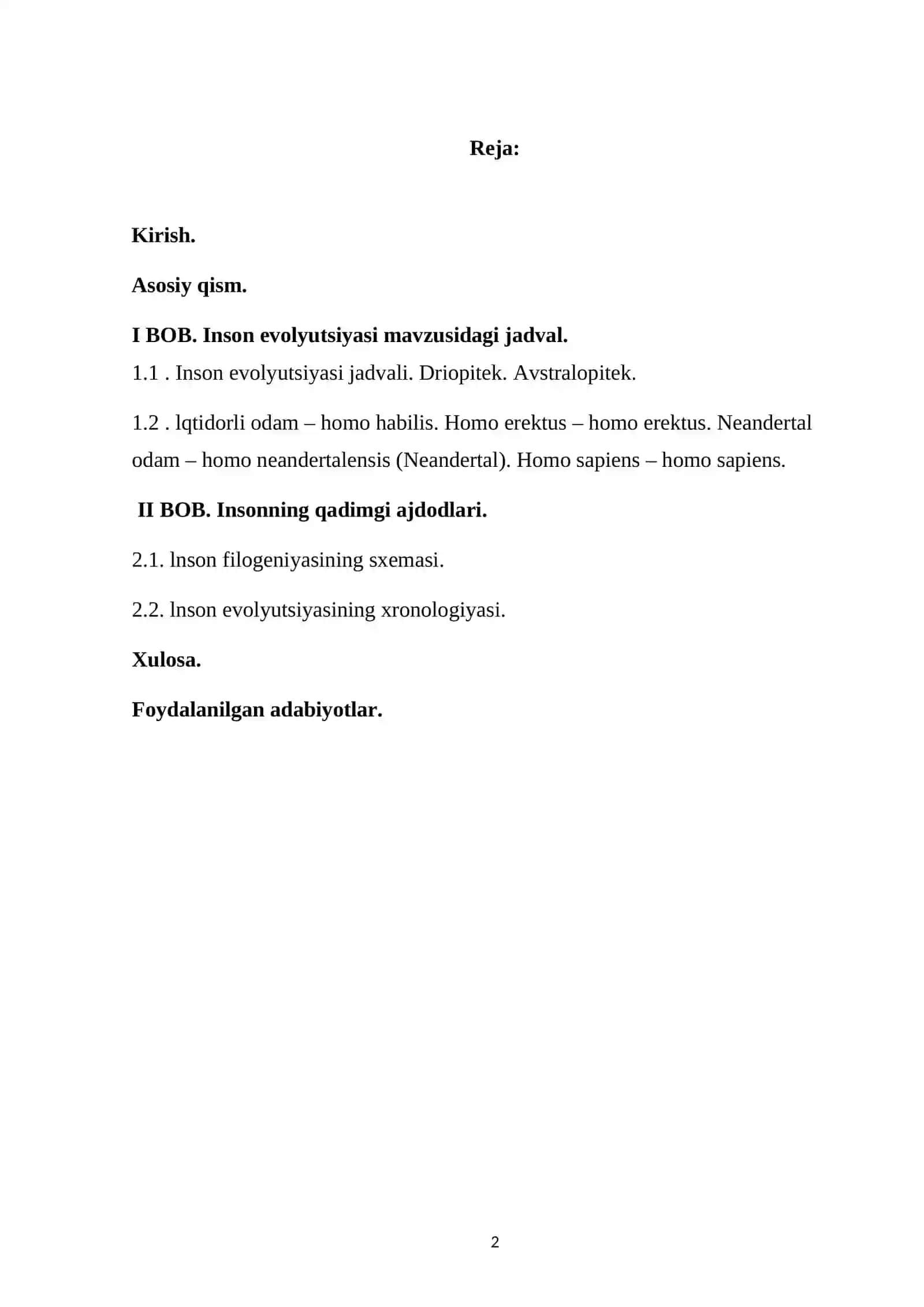 Primatlar evolyutsiyasining asosiy bosqichi 2