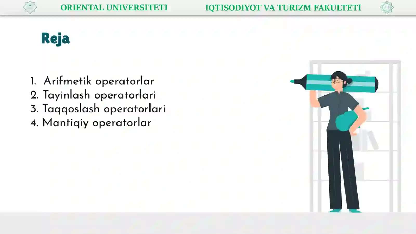 Pythonda operatorlar va ular bilan ishlash 2