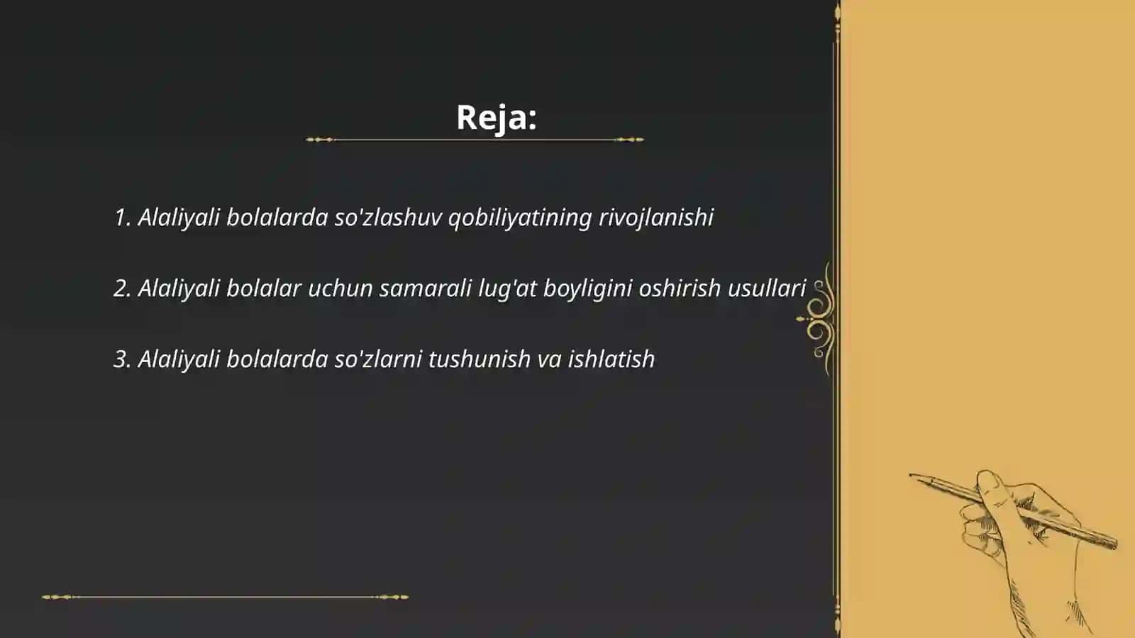 Alaliyali bolalar lugʻat boyligining oʻziga xosligi 2