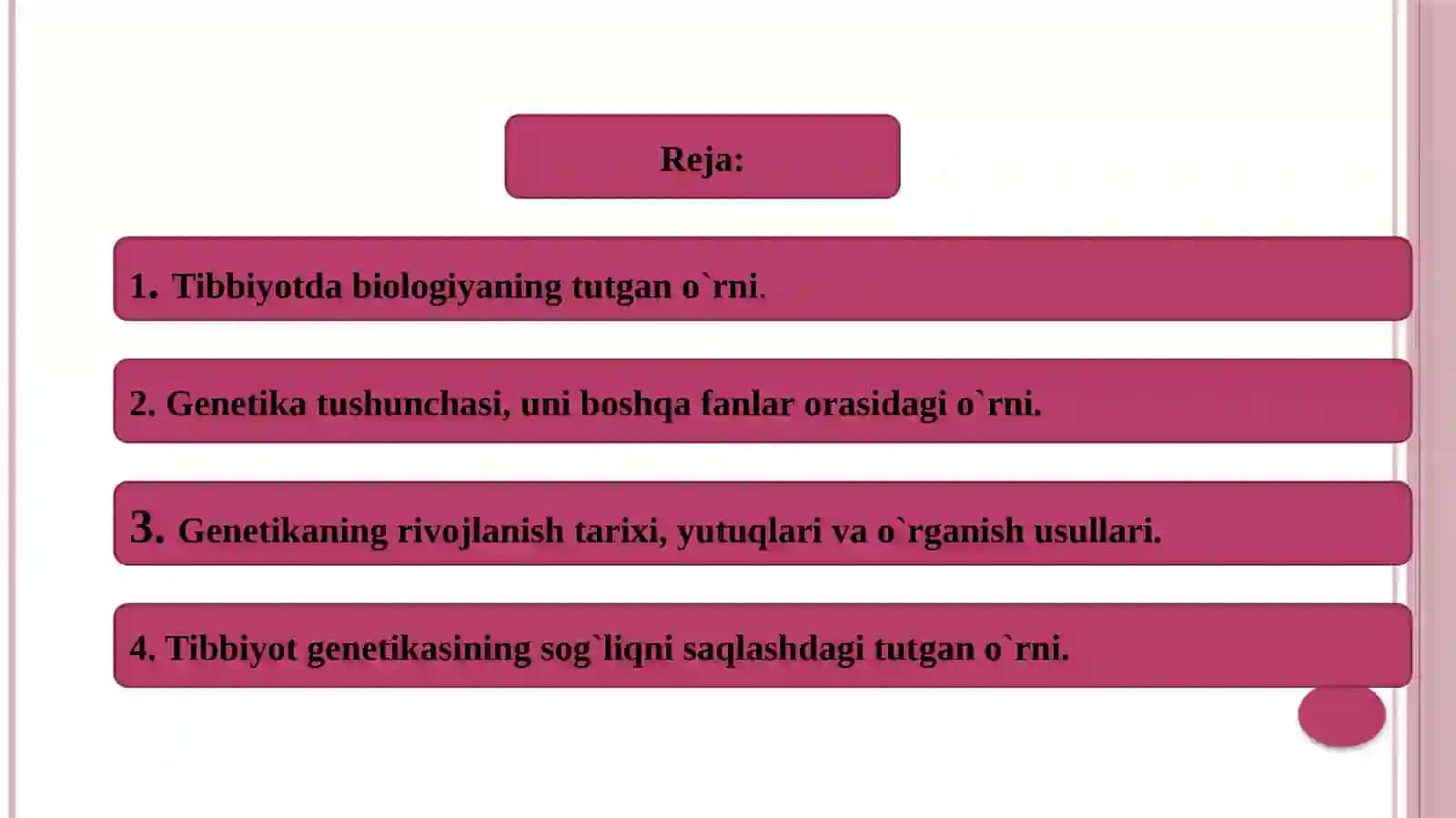 Tibbiy biologiya va umumiy genetika 2