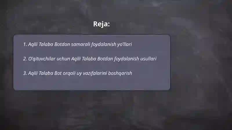Aqlli Talaba Bot 2
